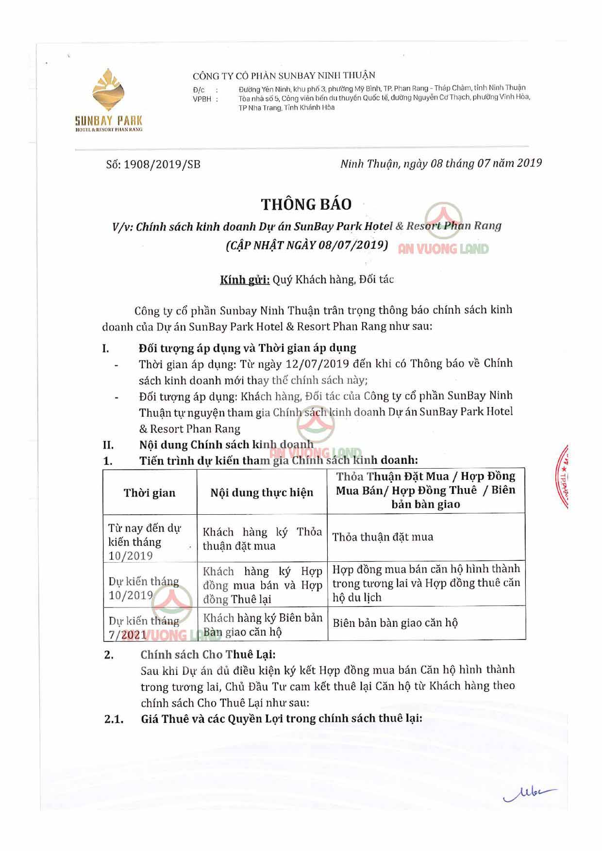 Chính sách bán hàng Sunbay Park Phan Rang Ninh Thuận (1)